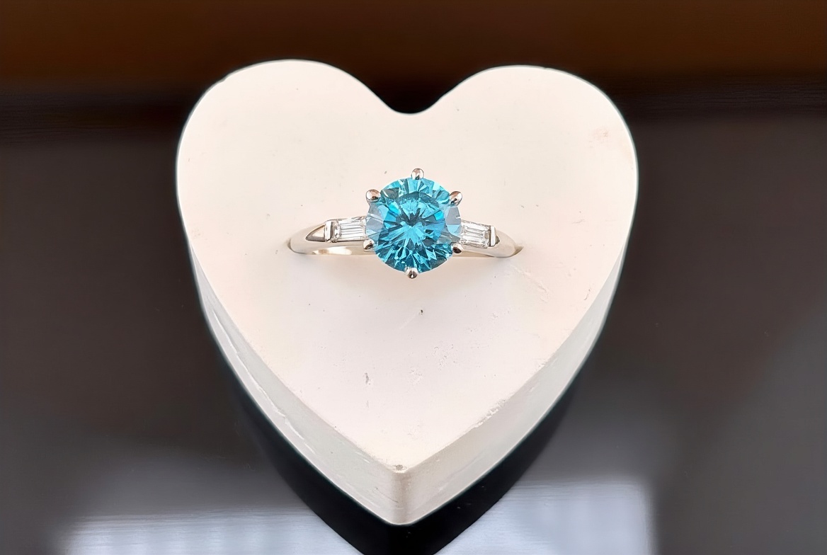 Nhẫn Đính Hôn Aquamarine Ocean Promise