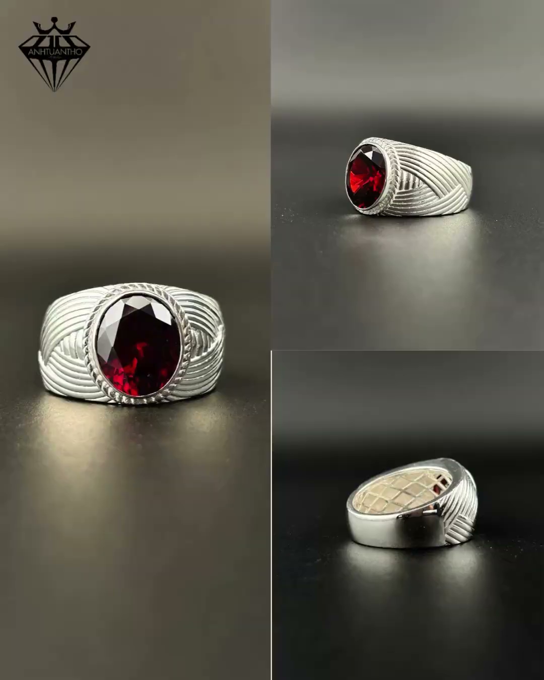 Nhẫn Nam Mẫu 004 - Ruby Elegance