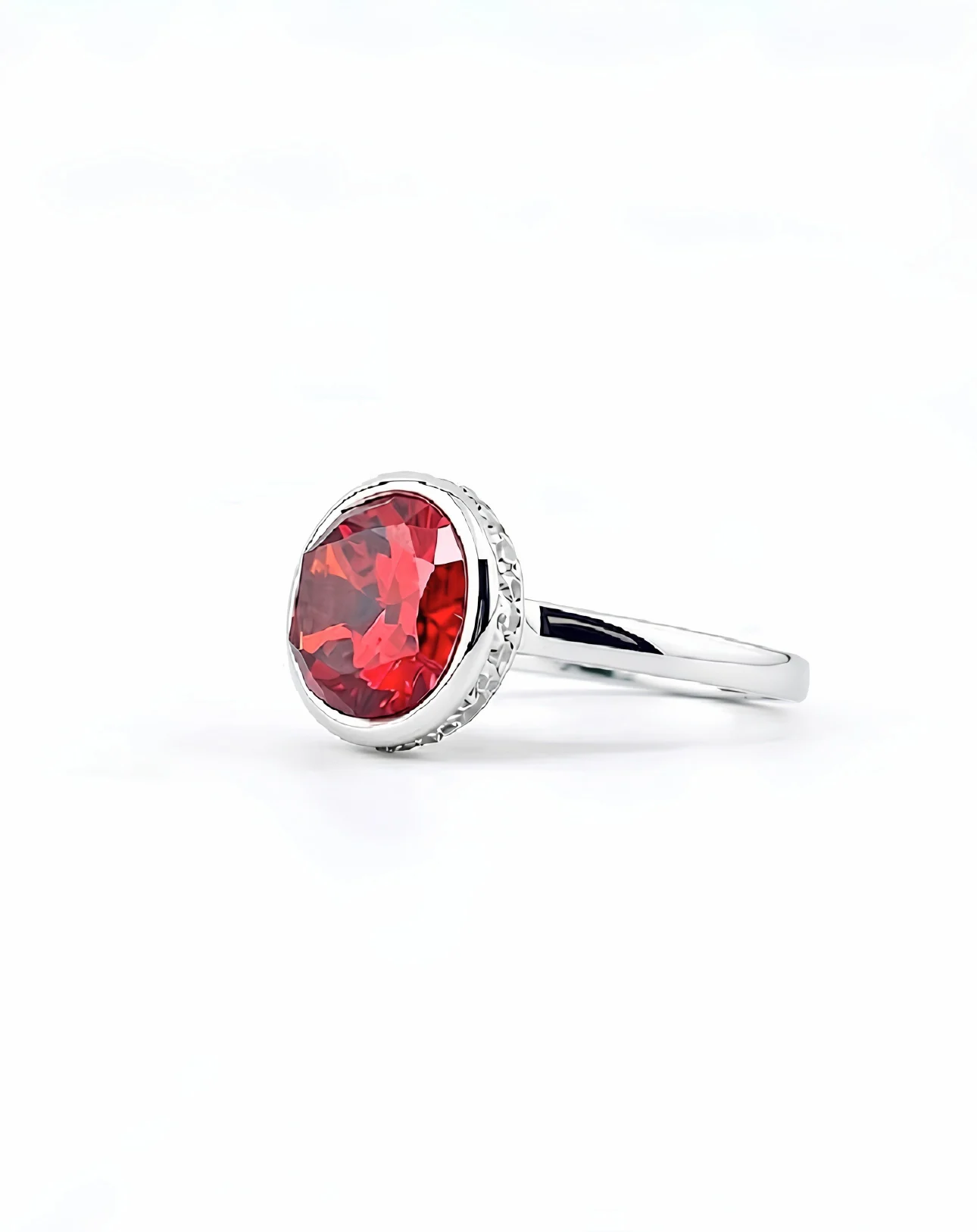 Alternative view of Nhẫn Đính Hôn Garnet Oval M017